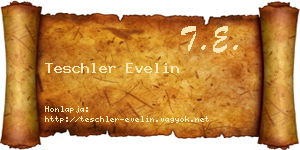 Teschler Evelin névjegykártya